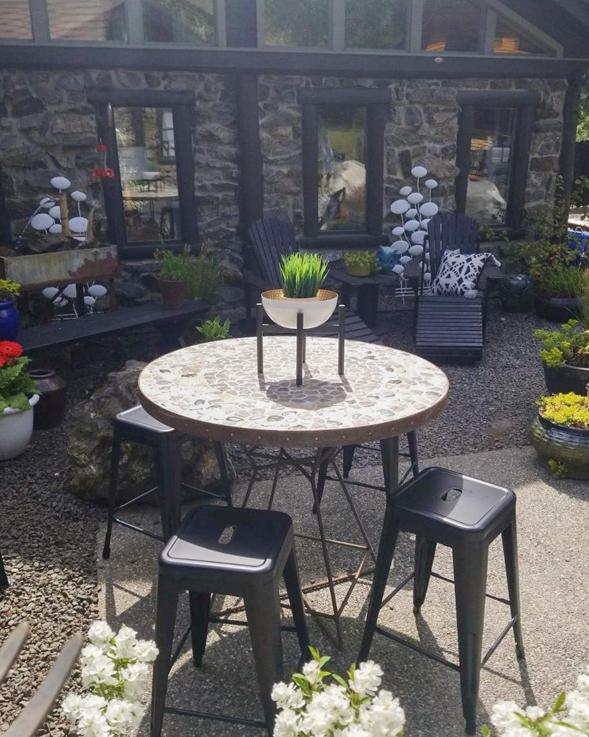 black patio bar stools on Black 30 Fdw Metal Bar Stools Set Of 4 Counter Height Barstool Stackable Barstools 24 Inch