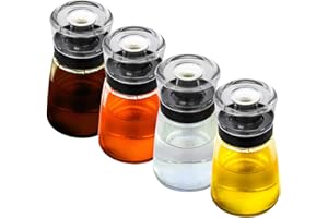 Leak-proof Oil Dispenser Bottle for Outdoor Camping, 160ml/5.4oz Glass Olive Oil and Vinegar Cruet, Well Sealed for Picnic Ki