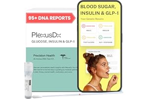 PlexusDx Diabetes Management Genetic Test | 95+ DNA Reports Including Glucose, Insulin Resistance, HbA1c, and GLP-1 Response | Supplement & Meal Plan Recommendations with 10,000+ Recipes