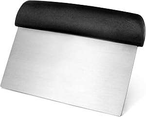 New Star Foodservice 36091 Plastic Handle Dough Scraper, 6 by 3-Inch, Black