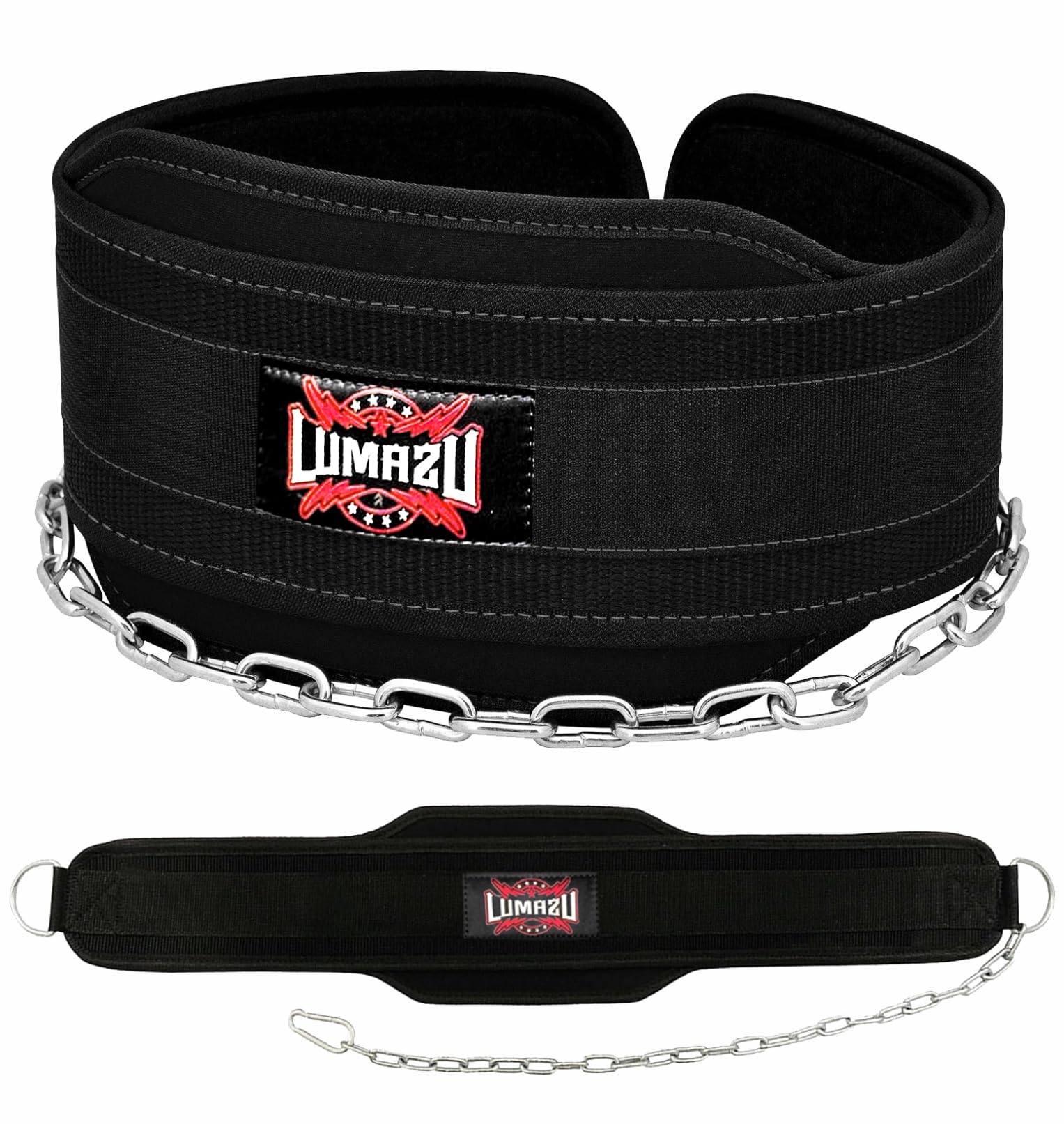 Premium Dipping Belt for Weightlifting, Bodybuilding with Adjustable Strap, Heavy Duty Chain, and Comfortable Support - Boost Your Strength and Build Muscle with Confidence (Black)