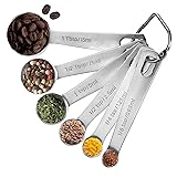 18/8 Stainless Steel Measuring Spoons Set of 6