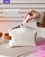 MelodySusie P-ART01R Cordless UV LED Nail Lamp 3W with LCD Eye Cover Pink view 5