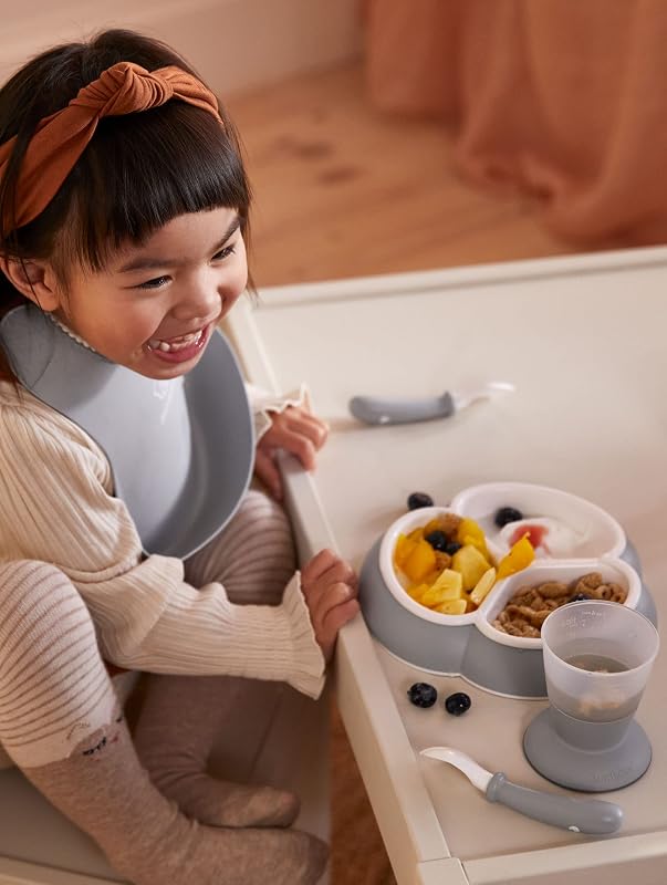 Kindergeschirr, 8-teilig, Grau