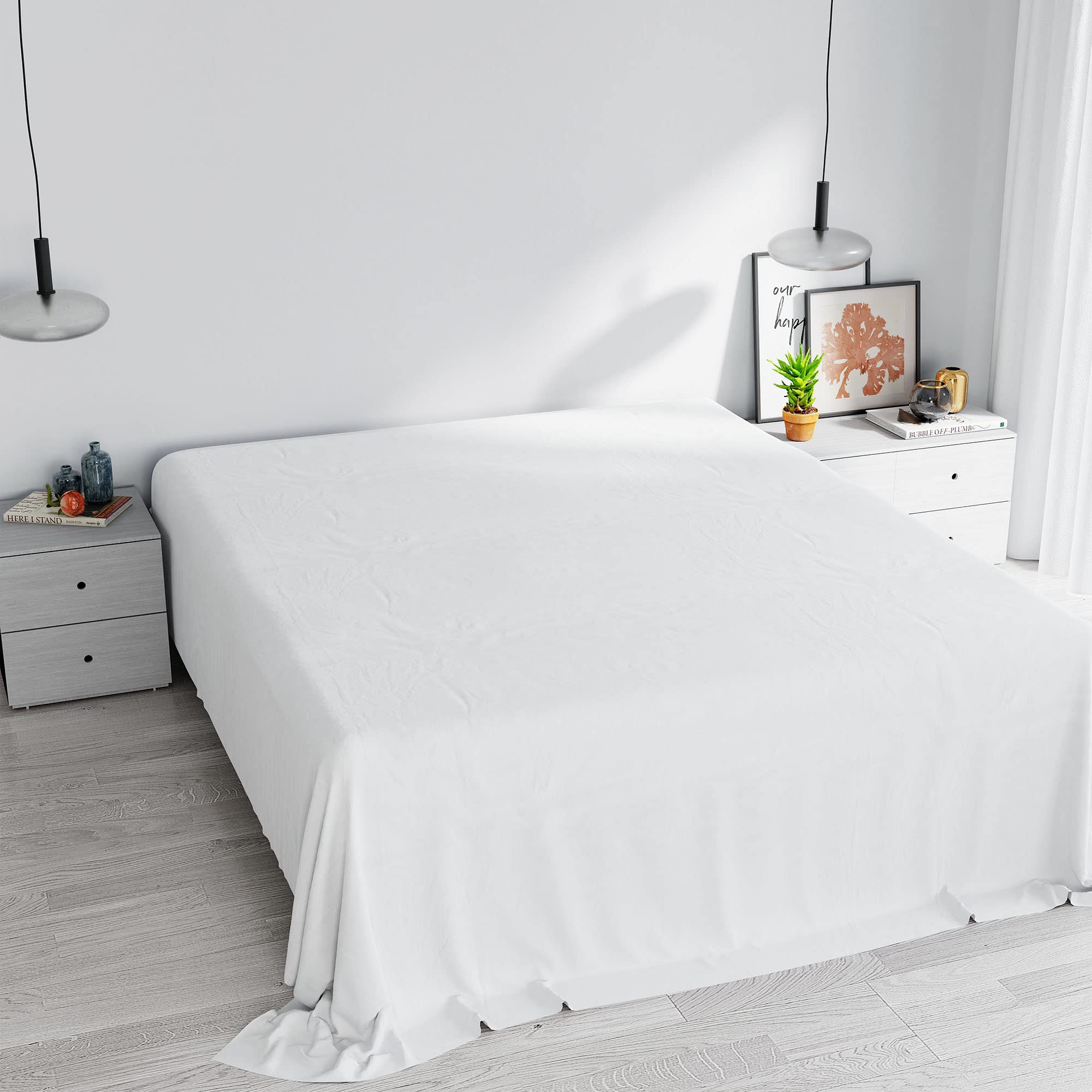 Max Color top Sheet,270x300cm,White, MAXY DOUBLE