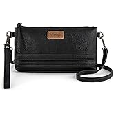 Wrangler Wristlet Wallet for Women, Zipper Wallet with Card Slots, Small Crossbody Wallet with Wrist Strap