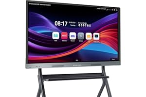 EUNIVON Smart Board, 55'' 4K UHD Electronic Whiteboard, 8-Core CPU, 8GB RAM and 128GB ROM Digital Whiteboard, Smart Board for Classroom and Business