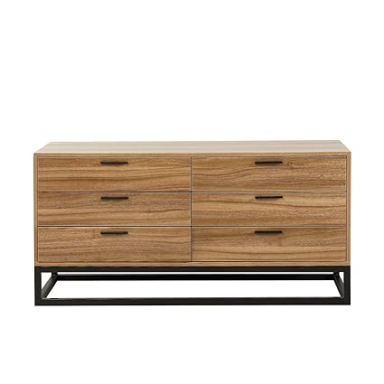 Sdhyl Practical Standing Storage Cabinet With 6 Drawers Wood