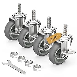 HOLKIE Caster Wheels 3 inch Locking Casters Set of