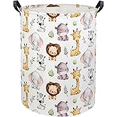 TIBAOLOVER Animal Baby Laundry Basket Kids Hamper Animal Toy Storage Bin for Boys Room Decor Baby Nursery Hamper Gift Baskets for Bedroom Bathroom(Lovely Animal)