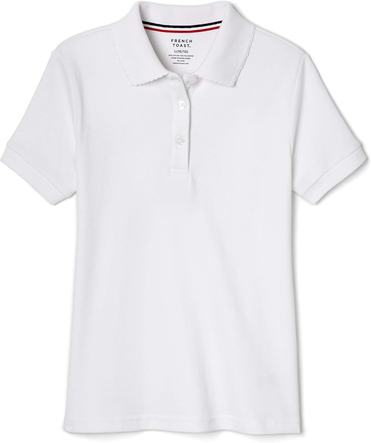 Stylish Picot Collar Polo for School Days