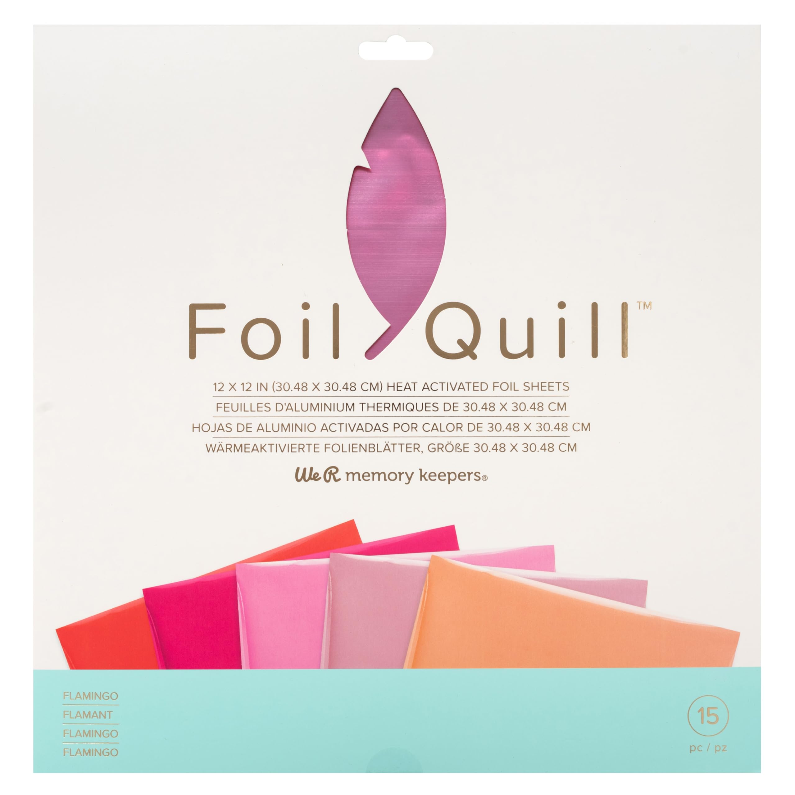 We R Memory Keepers Foil Quill Foil Sheets, 12" x 12" - 15 Pack