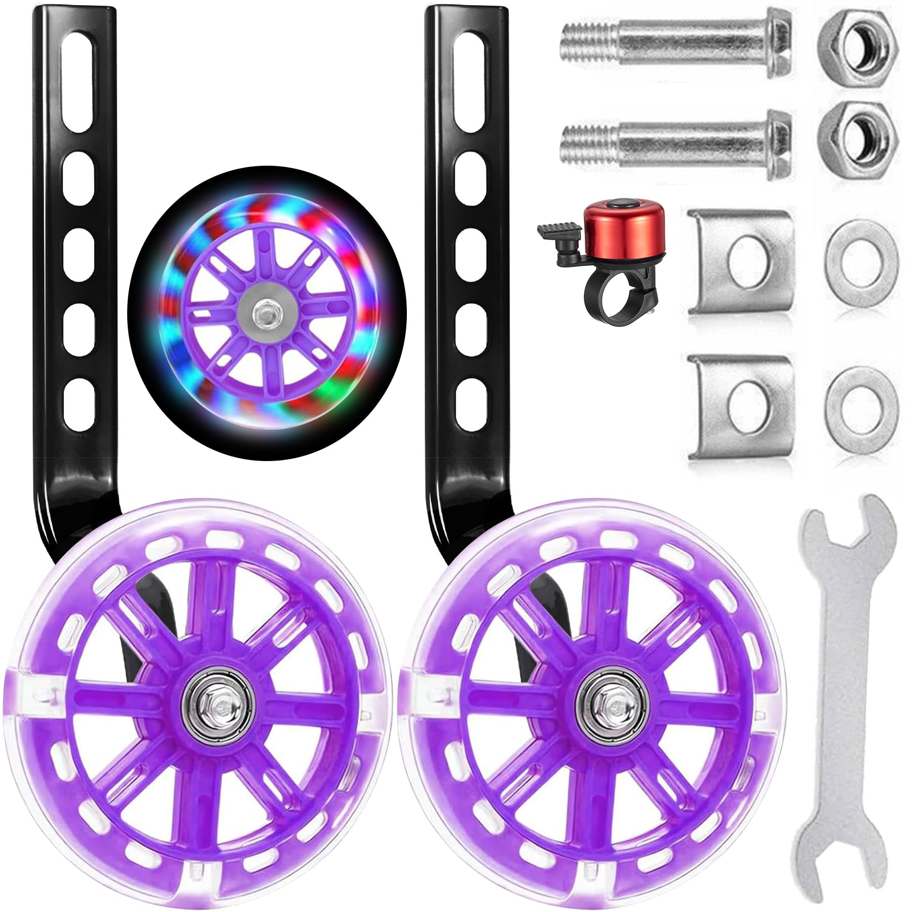 Jiahuade Universal Wheel Stabilizer Wheels for Children Bicycle Side Wheels Bicycle Stabilizer Stabilizers for Children Adjustable Wheels for Bike (DH)