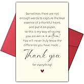 Bewoow Lovely Thank You Card for Friend, Appreciation Card for Boss Coworker Teacher Mentor, Sweet Friendship Gifts for Him Her, One in A Million