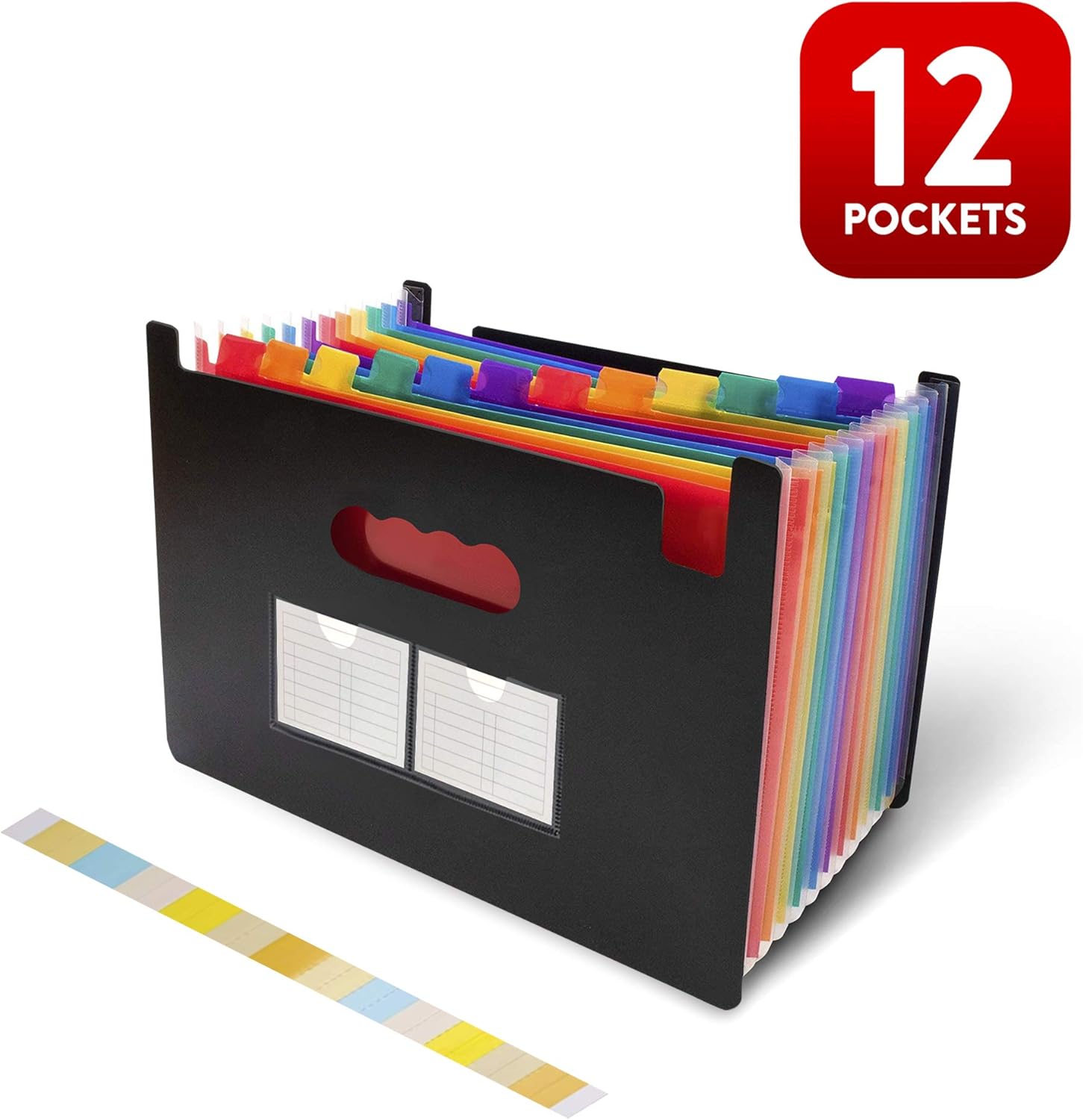 Accordian File Organizer, Expanding File Folder, File Folder Organizer, Paper Organizer Folder, File Organizer Box, File Organizer, Paper Bill Receipt Organizer fits A4 Letter Size (12 Pockets) : Office Products