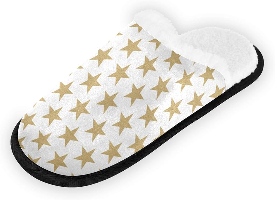 Amazon.com | Womens Lightweight Indoor Slippers Gold Star ...