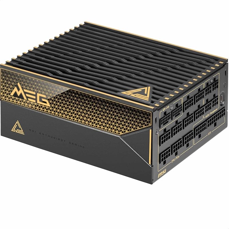 MSI MEG Ai1600T 1600W Titanium ATX 3.1 PSU PCIe 5.1 Dual-Native 12V