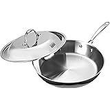Cooks Standard Multi-Ply Clad Stainless Steel frying pan, 12" with high dome lid, Silver