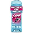 Secret Fresh Antiperspirant Deodorant for Women, 72hr Breathable Sweat & Odor Protection, Instant Freshness & Gentle, PH Balancing Minerals, Clear Gel, Refreshing Berry Scent, 3.4 oz