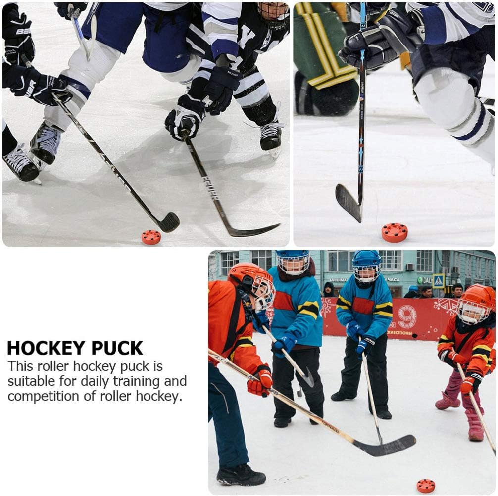 BESPORTBLE 2pcs Roller Hockey Game Puck Training Puck Street Hockey Ball Stick Handling Training Street Hockey Puck for Practicing : Sports & Outdoors