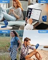 TriPole 2-in-1 Handheld Fan USB Rechargeable 3-Speed 180° Navy view 7