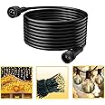 cshare Extension Cords for String Lights Inflatable Decorations, 2 Pin 16.4FT Outdoor Extension Cable Waterproof for Class2 Power Adapter Solar Pannel Holiday Black