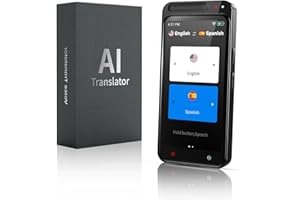 PHILIMORE Language Translator Device, Two Way Real-Time Voice Translation Support 138 Languages with 4.1 Inch HD Touch Screen Portable Offline Recording Photo Instant Translation for Business Learning Travel