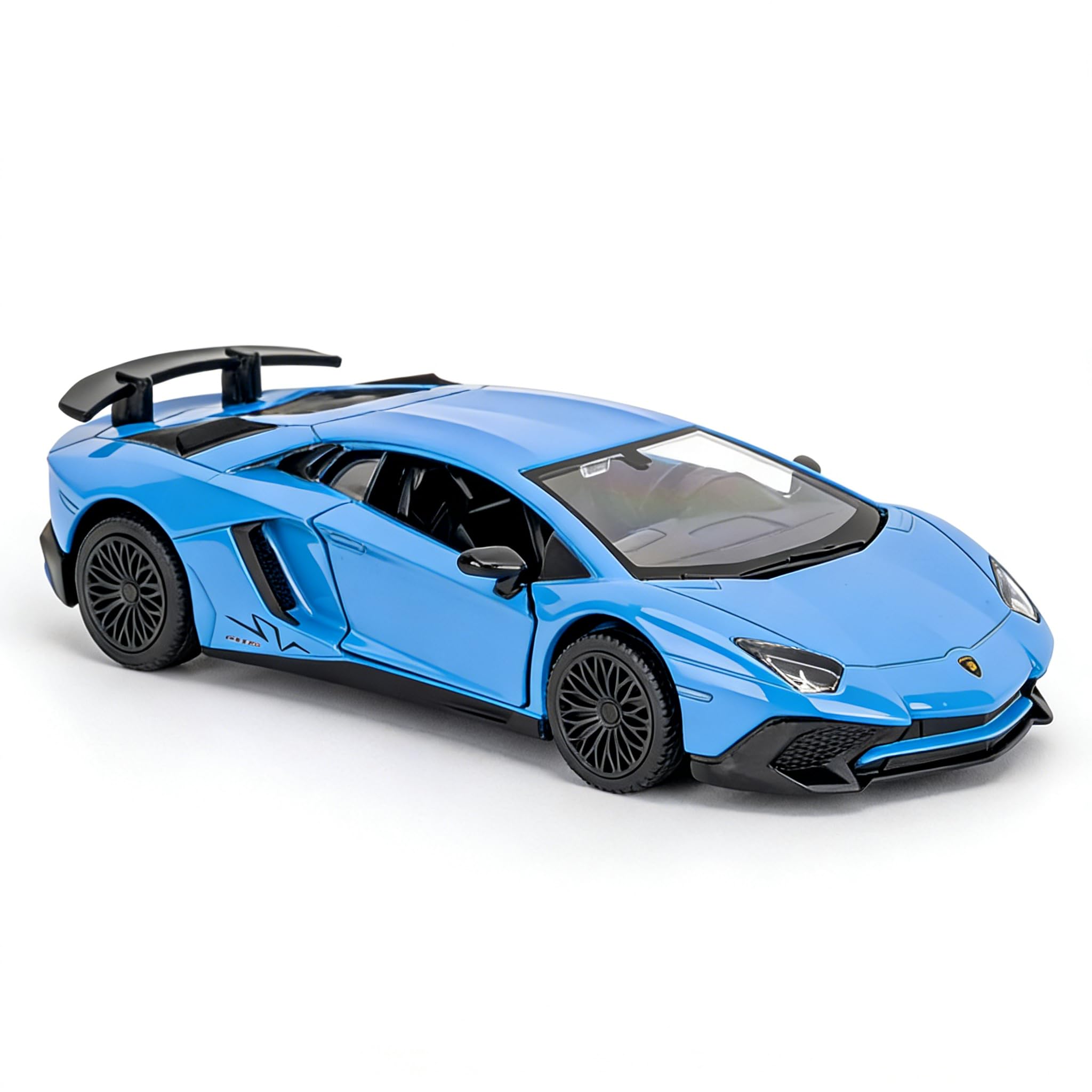 TGRCM-CZ 1/36 Scale Lamborghini Aventador LP770-4 Casting Car Model, Zinc Alloy Toy Pull Back Vehicles Toy Car for Toddlers Kids Boys Girls Gift (Blue)