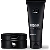 HEEDA All-In-One Double Cleansing Duo, Charcoal Ceramide Cleansing Balm & Hyaluronic Acid Foam Cleanser for Deep Purifying, Hydrating, and Balanced Skin (K-Beauty Vegan Skincare Set)