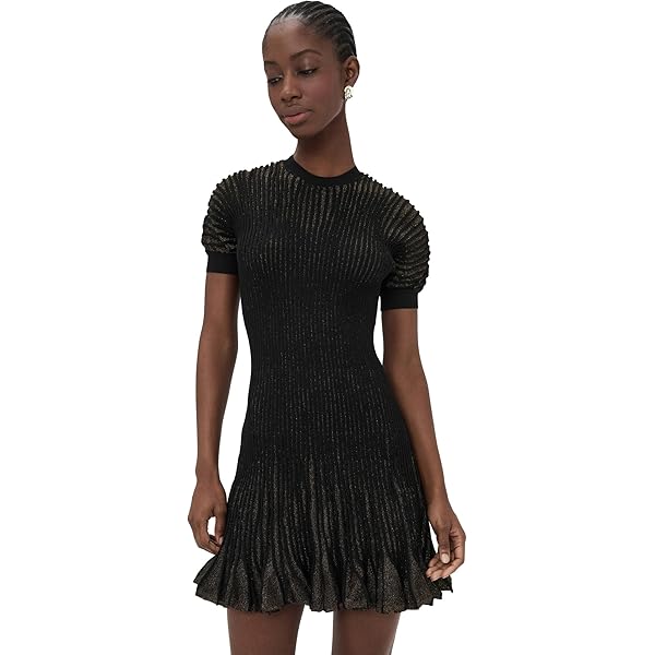 knee length dresses for ladies SP Pink Sequin | Cream Metallic Boucle Tailored Mini Dress