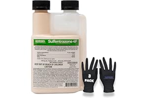 Agrisel Sulfentrazone 4F Weed Killer, Pre-Emergent and Post-Emergent, Broad-Spectrum Control, Stops 100+ Weeds, Pet Safe, Includes 3-Pack of Agrisel Protective Gloves, 8 Ounces