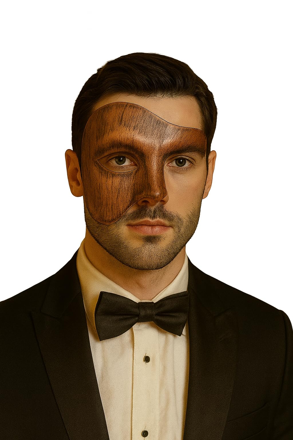 Komonee Half Face Halloween Mask Bronze Phantom Of the Opera Costume Adult Outfit Venetian Carnival Masquerade Party Fancy Dress Cosplay For Men Women — image 1