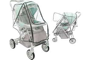TUPI Stroller Rain Cover, All Seasons Protection for Walking, Camping, Universal Baby Travel Gear, Transparent Stroller Poncho, Baby Stroller Weather Shield for Outdoor Protection from Rain, Snow, Wind & Dust