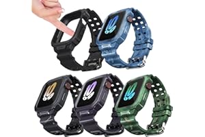 HALLEAST 5 Pack Compatible with for Apple Watch Case with Band 44/45mm