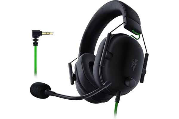 Razer BlackShark V2 X Gaming Headset: 7.1 Surround Sound - 50mm Drivers - Memory Foam Cushion - For PC, PS4, PS5, Switch - 3.5mm Audio Jack - Black