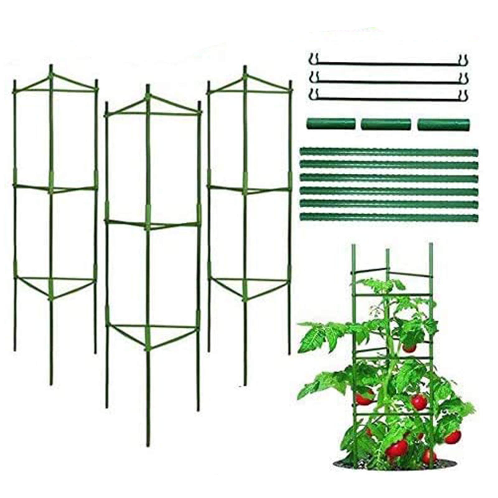 Garden Plant Support Cages, Tomato Growing Cage, Sturdy Garden Plant Support Stakes, Garden Trellis Vertical Climbing Plants Support Climbing (Three groups)