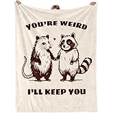 Purdicra Best Friend Birthday Gifts for Women Friendship, Friendship Gifts for Best Friend Women, Cozy Best Friends Throw Blanket, Cute Raccoon and Opossum Blanket 60"x50"
