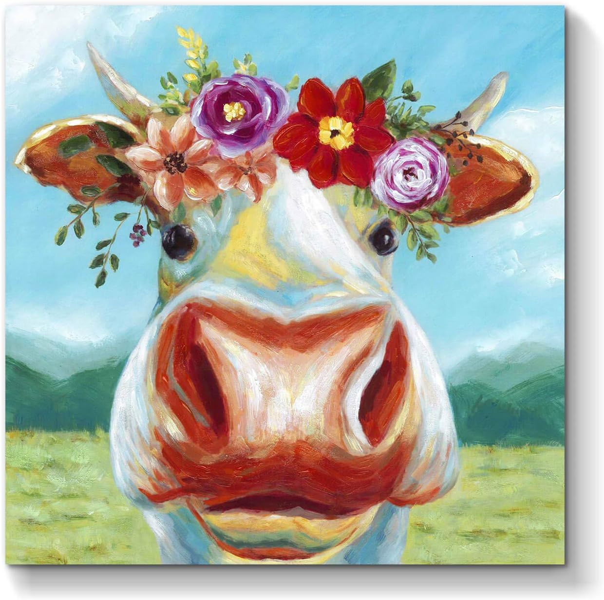 Tiere Kuh Wie Gemalt Wandbilder Xxl Bilder Vlies Leinwand 0116 25 Home Decor Posters Prints Home Garden