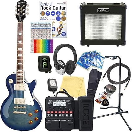 Amazon エピフォン レスポール Epiphone Les Paul Standard Plus Top Pro Tl エレキギター 初心者 入門18点セット Zoom G1xfour マルチエフェクター付 エレキギターセット 楽器