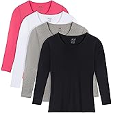 Brix Baby Toddler Girls' Long Sleeve - Tees Crew Neck Cotton Flexy 4 - Pack Ts.