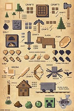 empireposter Minecraft-Pictograph-Videospiel PC Poster Plakat Druck-Größe 61x91,5 cm, Papier, bunt 91.5 x 61 x 0.14 cm