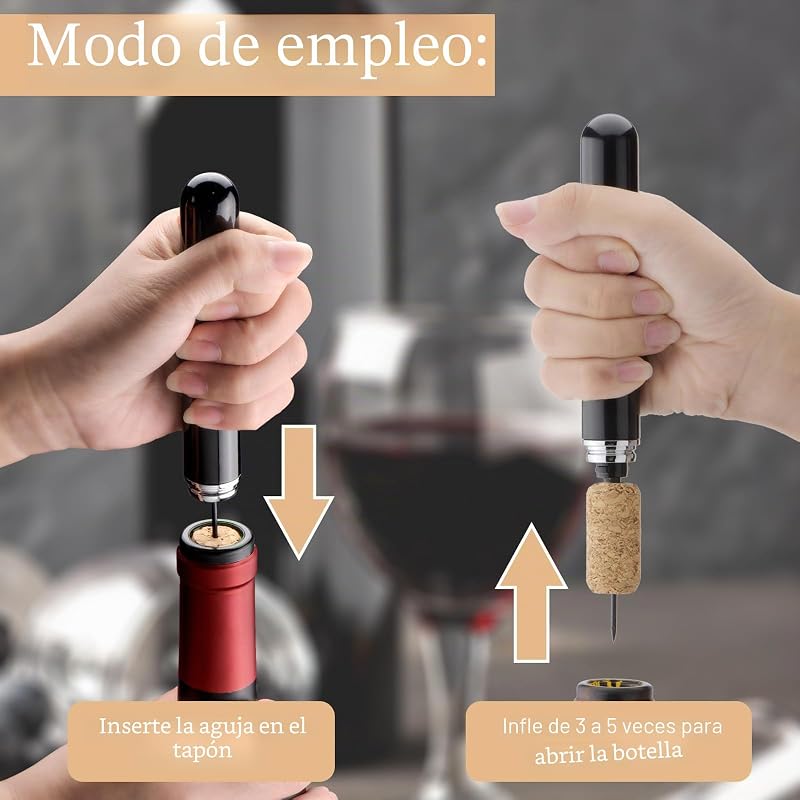 Abridor de Botellas, Sacacorchos, Reutilizables Tapones, 3 PCS — foto 4 de 7