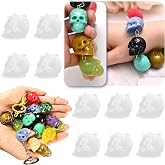10 PCS Mini Skull Resin Molds, Halloween Silicone Molds for Epoxy Resin Casting Arts Crafts, Little Skull Mold for Keychain Bracelet Earrings Jewelry Cute Candle String Lights Making Halloween Decor