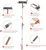 Lomida Professional Window Squeegee Kit 158cm Telescopic Bendable Head view 3