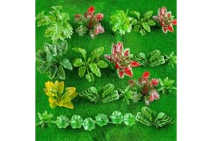 100pcs Miniature Plant Set - Mini Trees, Flowers, Shrubs for Fairy Garden, Diorama, Train Scenery, Sand Architecture Model Cr