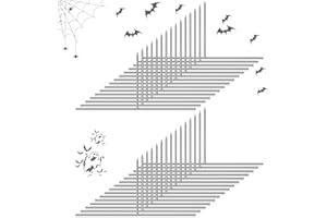 ZYP 15PCS Halloween Metal Stake Heavy Duty 9''x4''Tombstone Stake,T Shape Metal Stakes Halloween Yard Stakes for Outdoor Lawn Graveyard Tombstone Decorations