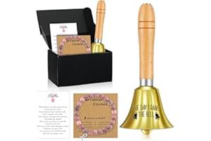 Canchiing 4 Pcs Cancer Bell Ringing Gift Set for Women Include the Day I Rang the Bell Bracelet Card Box End of Chemo Last Day of Chemo Treatment Ornament Cancer Survivor Recovery Gifts
