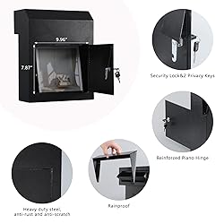 xydled Heavy Duty Mail Box with Key