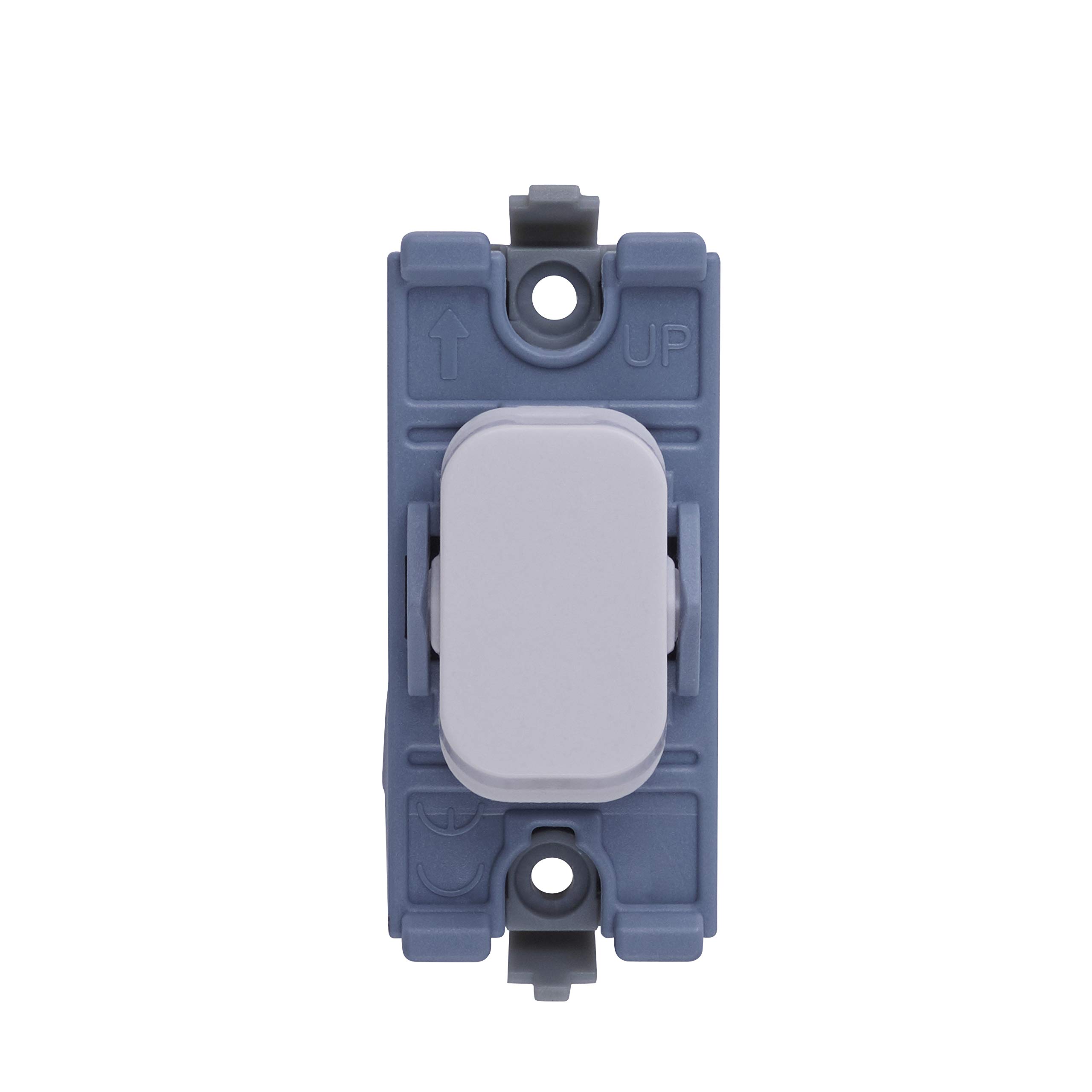 Schneider Electric - Lisse White Moulded, 2 Way Switch Module, with Neon Indicator, Double Pole, 20AX, GGBL20DPW, White, Pack of 6
