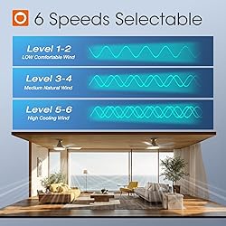 addlon Ceiling Fans with Lights, 52 inch Flush